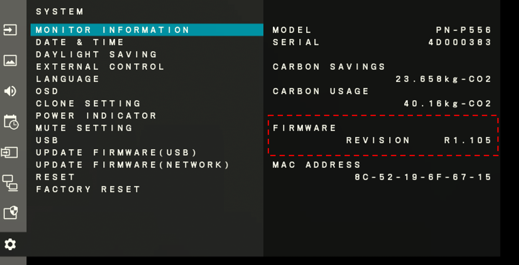 OSD-MONITOR INFORMATION