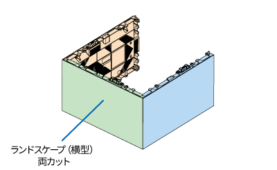 ランドスケープ（横型）両カット