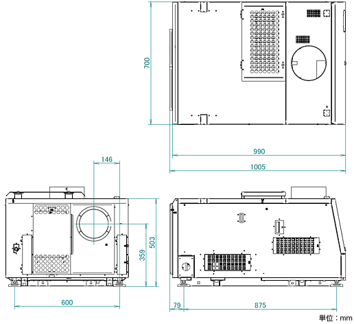 NC2000C 外形寸法図