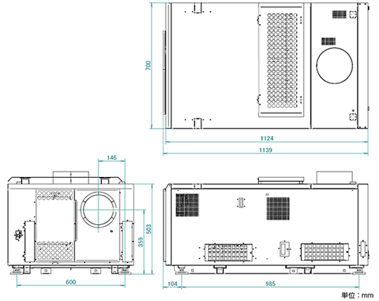 NC3200S 外形寸法図
