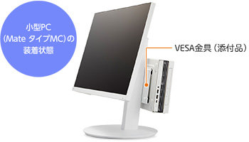 LCD-E244FL小型PC装着イメージ