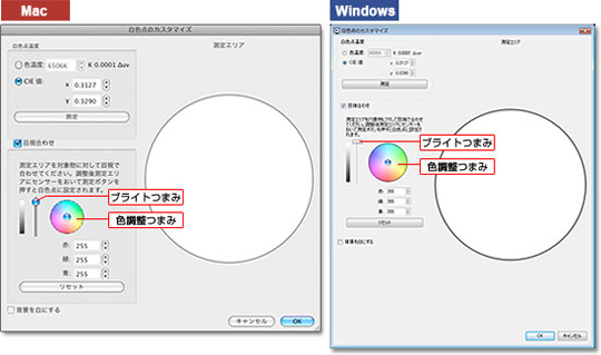 白色点のカスタマイズ