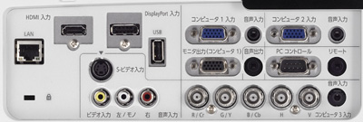 プロジェクターの端子部